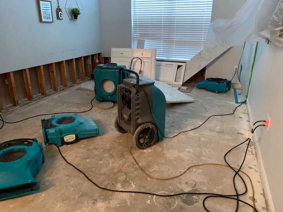Dehumidifier in flood-cut room for Water Extraction & Removal in Palmyra